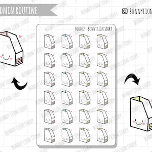 Admin Bestandsmap Ordner Archief Opslag van briefpapier | Leuke Kawaii Planner Dagboek Dagboek Agenda Herinnering Schema Decoratie Bujo Sticker