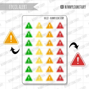 Kleurwaarschuwing Noodsituatie Kleur Weercode Waarschuwing | Leuke Planner Sticker Agenda Dagboek Dagboek Afspraak Afspraak Functioneel Bujo