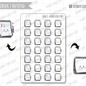 Quaderno Lista della spesa Studio Prendi appunti Pianificazione / Carino Kawaii Planner Bullet Journal Diario Agenda Promemoria Programma Decorazione Bujo Adesivo