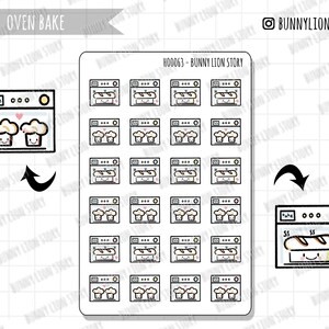 Oven Bak Cake Cookie Muffin Cupcake | Leuke Kawaii Planner Scrapbook Journal Dagboek Agenda Herinnering Schema Decoratie Bujo Sticker
