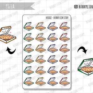 Pizza Fast Food Cheat Day Order Delivery / Cute Kawaii Planner Scrapbook Journal Diary Agenda Reminder Schedule Decoration Bujo Stickers