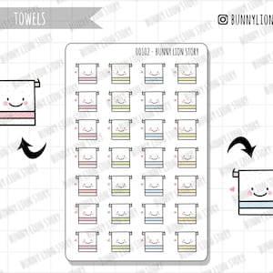 Toalha Lavanderia Tarefas Domésticas Trocar Lavagem | Bonito adesivo planejador bujo scrapbook diário agenda lembrete agenda decoração funcional