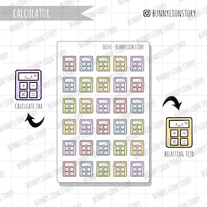 Calculadora Impuesto Presupuesto Utilidad Contabilidad Administración Cálculo Belasting Pegatina Planificador / Linda Agenda Recordatorio Horario Decoración