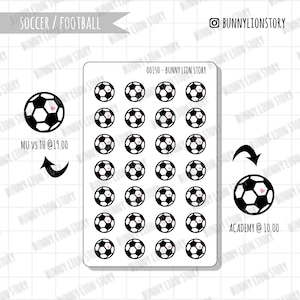 Mecz piłki nożnej Turniej piłki nożnej Liga sportowa | Arkusz naklejek Planer Bujo Dziennik Pamiętnik Agenda Przypomnienie Harmonogram Naklejka dekoracyjna