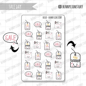 Sale Label Tag Prijscoupon Winkelen | Leuke kawaii planner bujo deco sticker plakboek dagboek dagboek agenda herinnering schema decoratie
