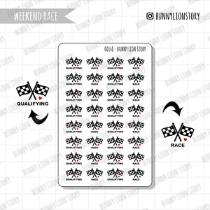 Course de voitures Course de week-end Formule 1 Super voiture de sport Automobile | Adorable feuille d'autocollants pour agenda, journal, agenda, rappel, calendrier, autocollants