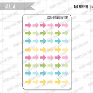Pfeil Deko Farbcode Regenbogen Pastellfarben | Niedliche Kawaii Planer Scrapbook Journal Tagebuch Agenda Bujo Erinnerung Dekoration Sticker