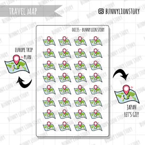 Travel Plan Sticker Weltkarte Urlaub Checkliste | Niedliche Kawaii Planer Scrapbook Journal Tagebuch Agenda Dekoration Dekoration Aufkleber