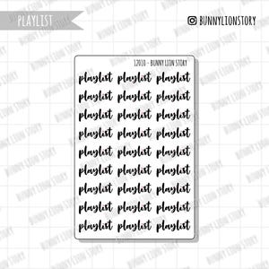 Playlist Video Musicale Adesivo Intestazione Script Parola Decorativo / Bullet Journal Planner Taccuino di Viaggio Diario Agenda Cancelleria Bujo Funzionale