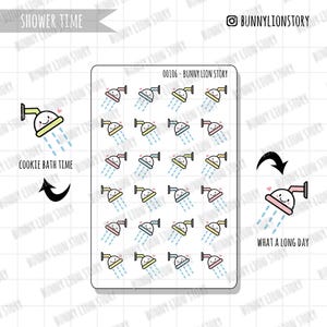 Tempo per la doccia Relax Bagno Rinfrescati Tempo per me Casa Spa Giorno lungo / Planner Adesivo Diario Agenda Promemoria Programma Decorazione Adesivo Bujo
