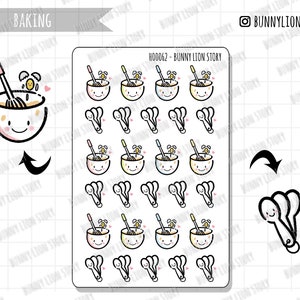 Bake Cake Cookie Baking Muffin Cupcake / Cute Kawaii Planner Scrapbook Journal Diario Agenda Promemoria Programma Decorazione Bujo Sticker