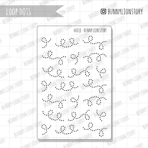 Naklejka dekoracyjna Loop Dots Planner Deco | Naklejka dekoracyjna Cute Kawaii Planner Deco Scrapbook Journal Diary Agenda Reminder Schedule Journaling