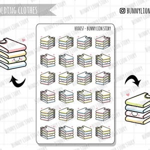 Vouwkleding Organiseren Garderobe Kast | Leuke Kawaii Planner Scrapbook Journal Dagboek Agenda Herinnering Schema Decoratie Bujo Sticker