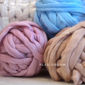 Super Chunky Merino Wool Yarn Giant Knitted Wool Big Stitch Etsy