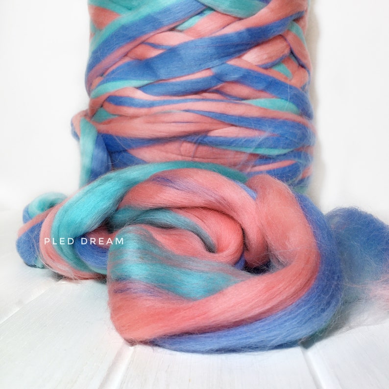Chunky merino wool yarn Roving 21 microns Free Shipping Arm Etsy