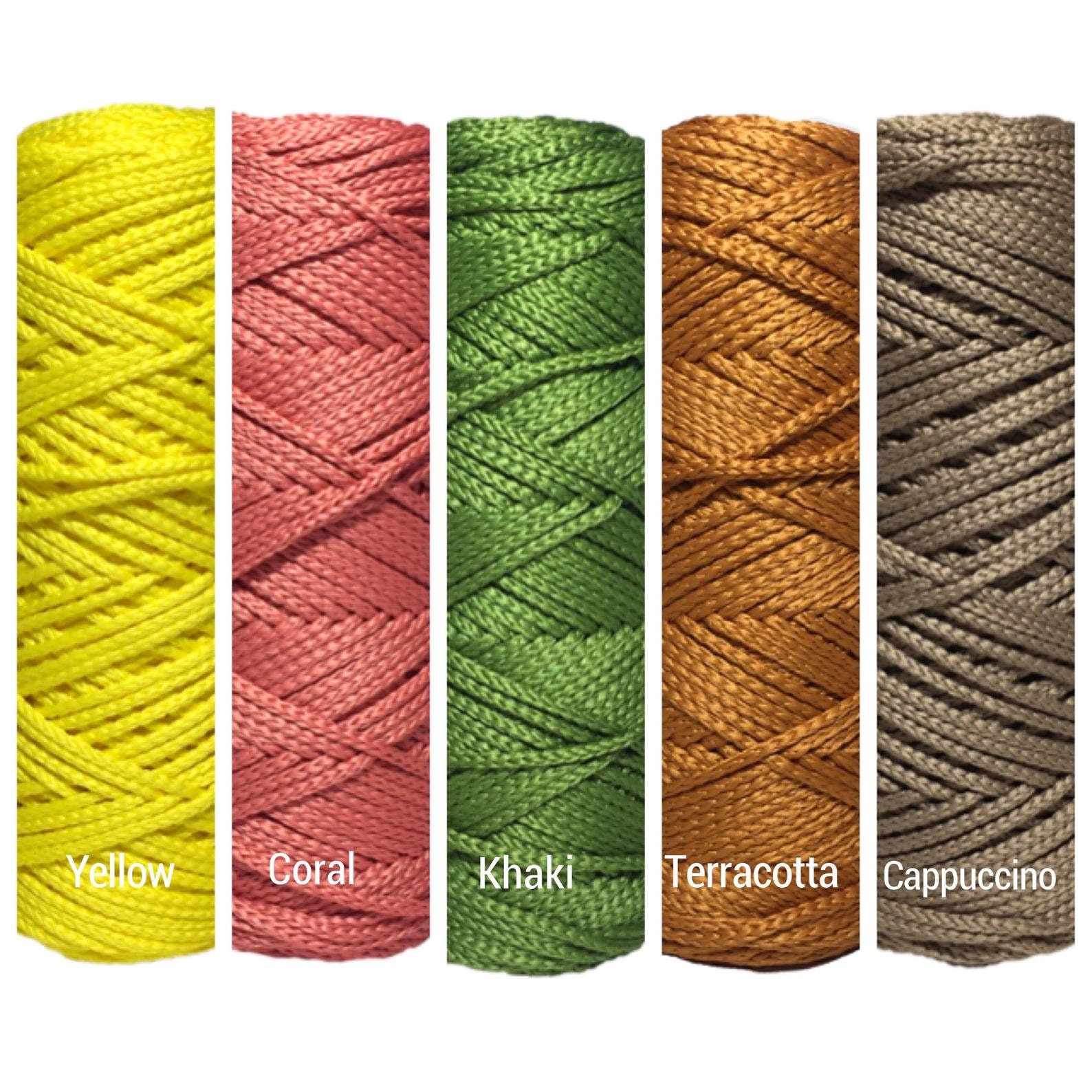 Polyester Cord rope Macrame cord Crochet textile Macrame yarn | Etsy