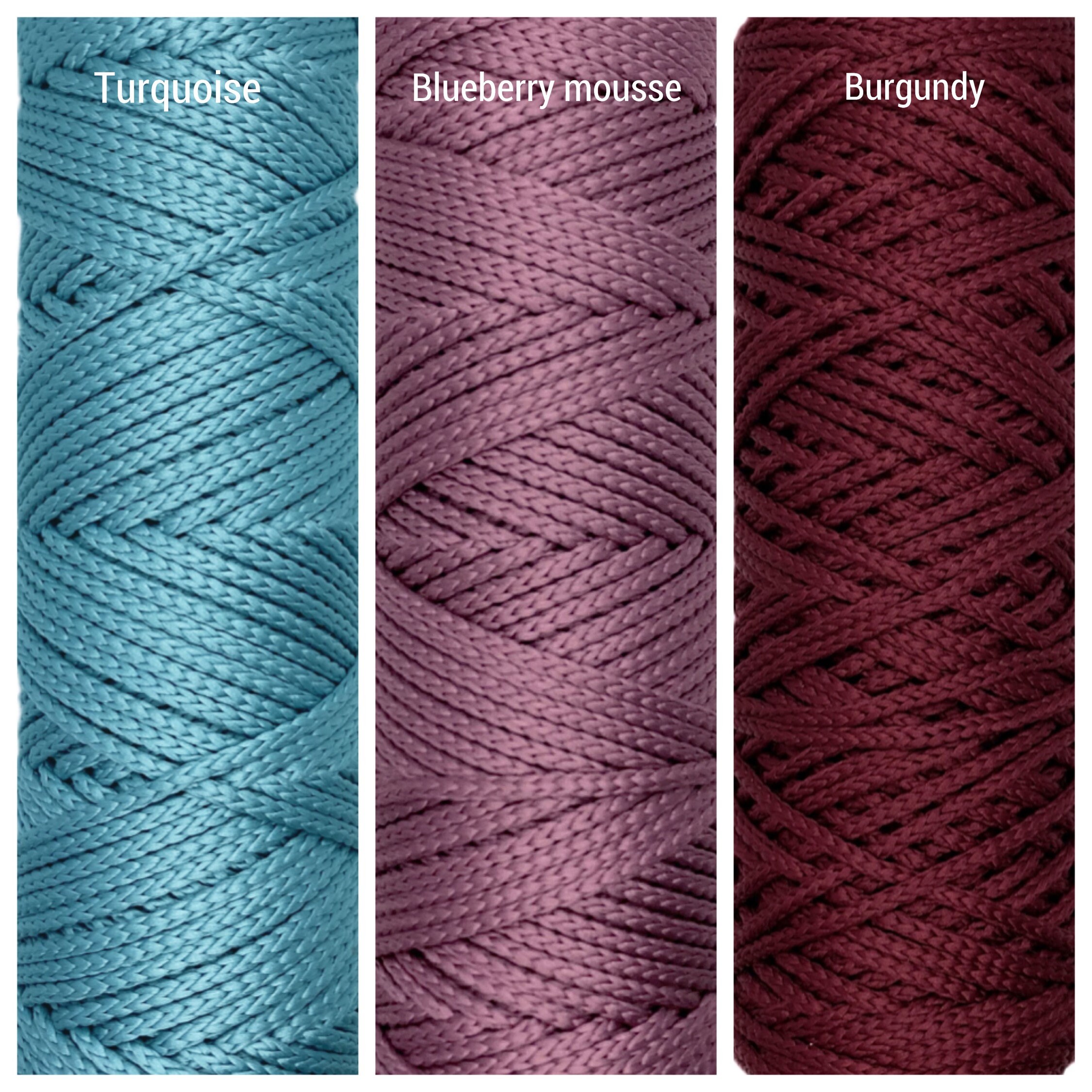 Macrame cord Polyester Cord rope craft knitting cord 3mm Yarn | Etsy