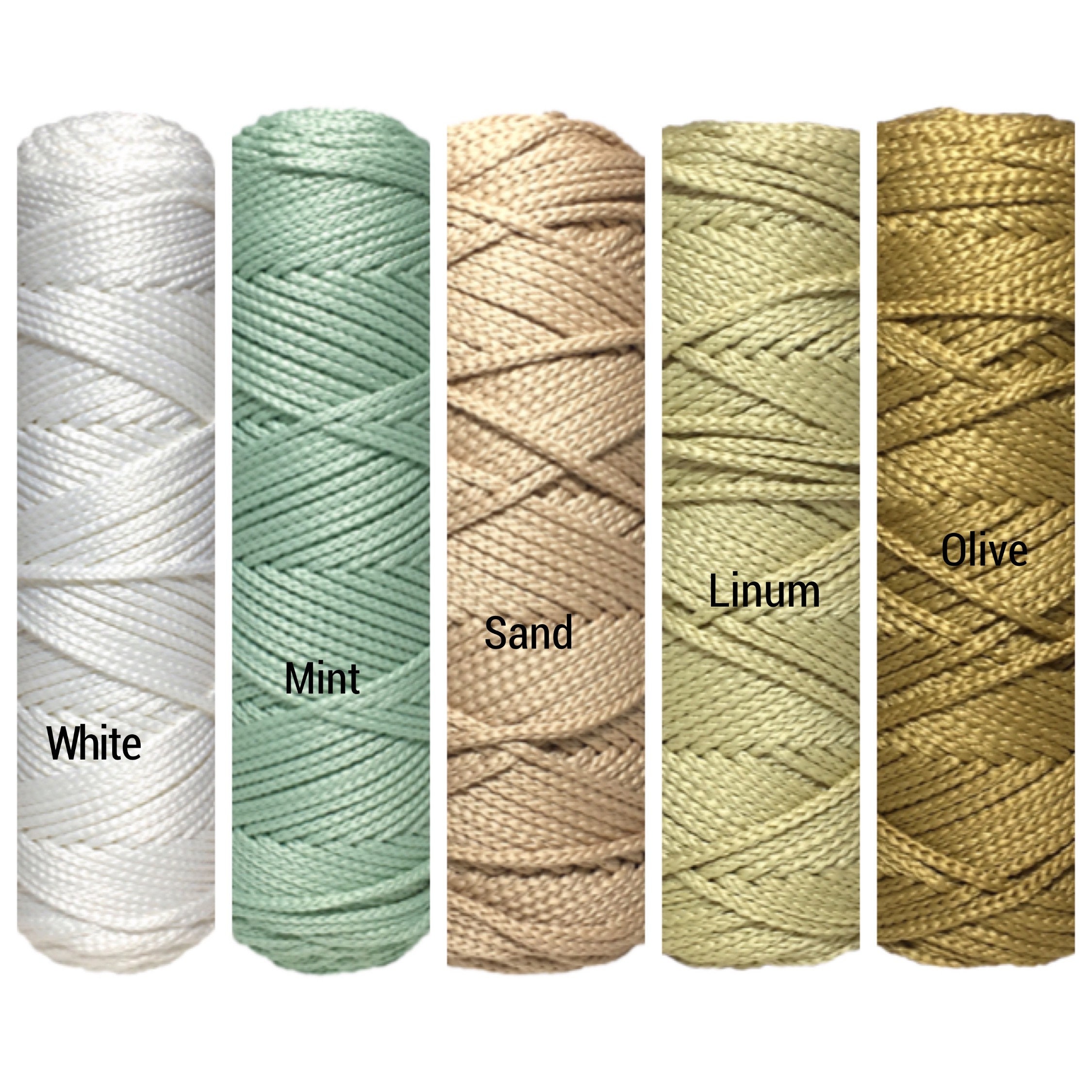 Polyester Cord rope Macrame cord Crochet textile Macrame yarn | Etsy