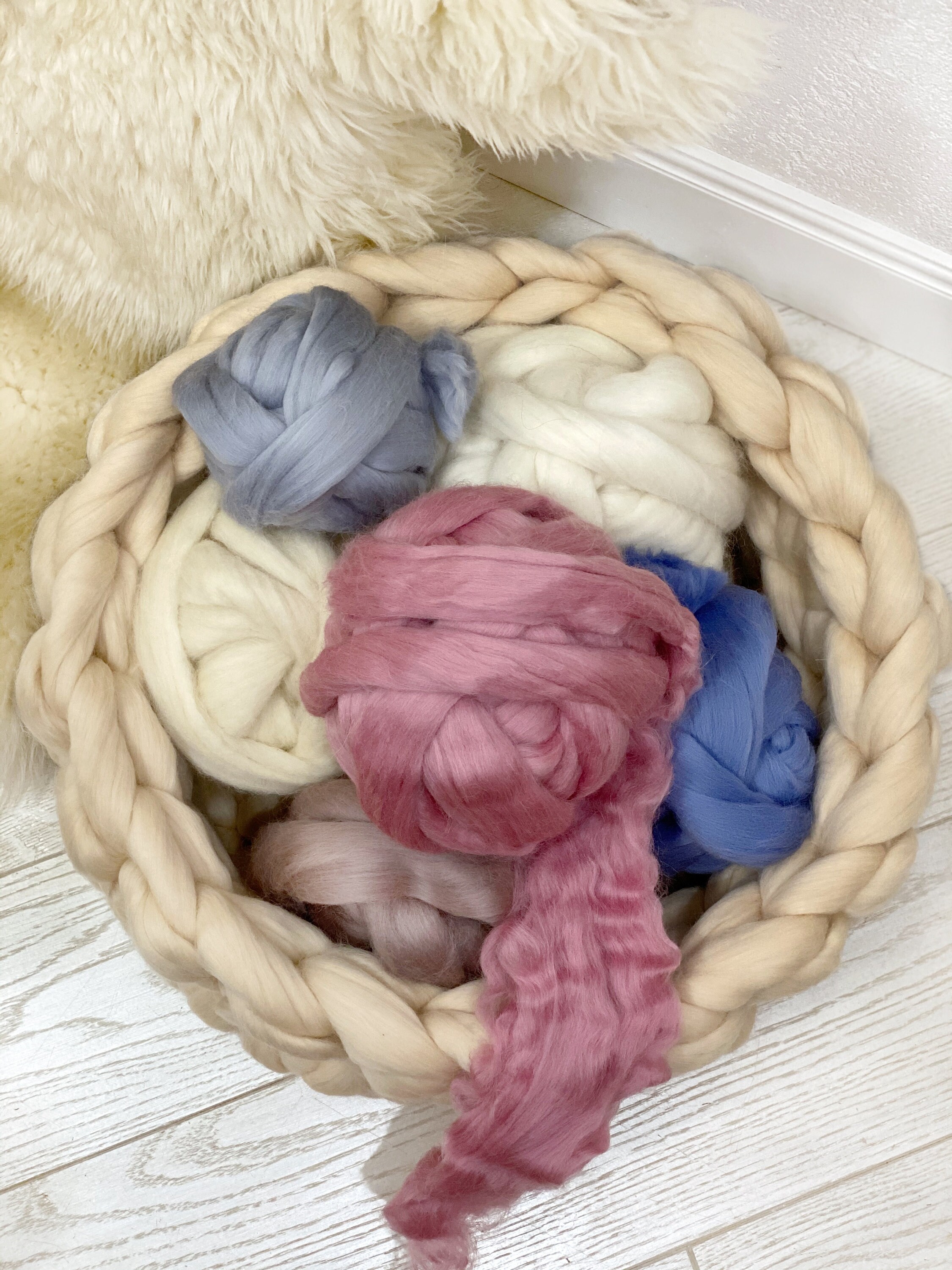 Super Chunky Merino wool roving Yarn Giant Knit Wool Big Etsy