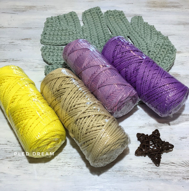 Polyester Cord rope Macrame cord Crochet textile Macrame yarn | Etsy