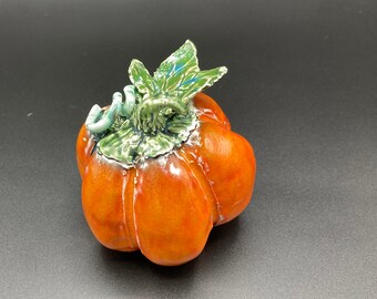 Handmade ceramic pumpkin