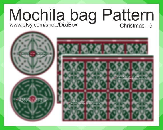Mochila bag Christmas ornaments PDF Written pattern Set of 2