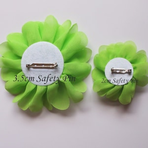 10cm Large Chiffon Flower Hair Alligator clips, Hair bobbles, Hair Tie Brooch Corsage Safety Pin Dress Hat Bag Decoration Accessories image 4