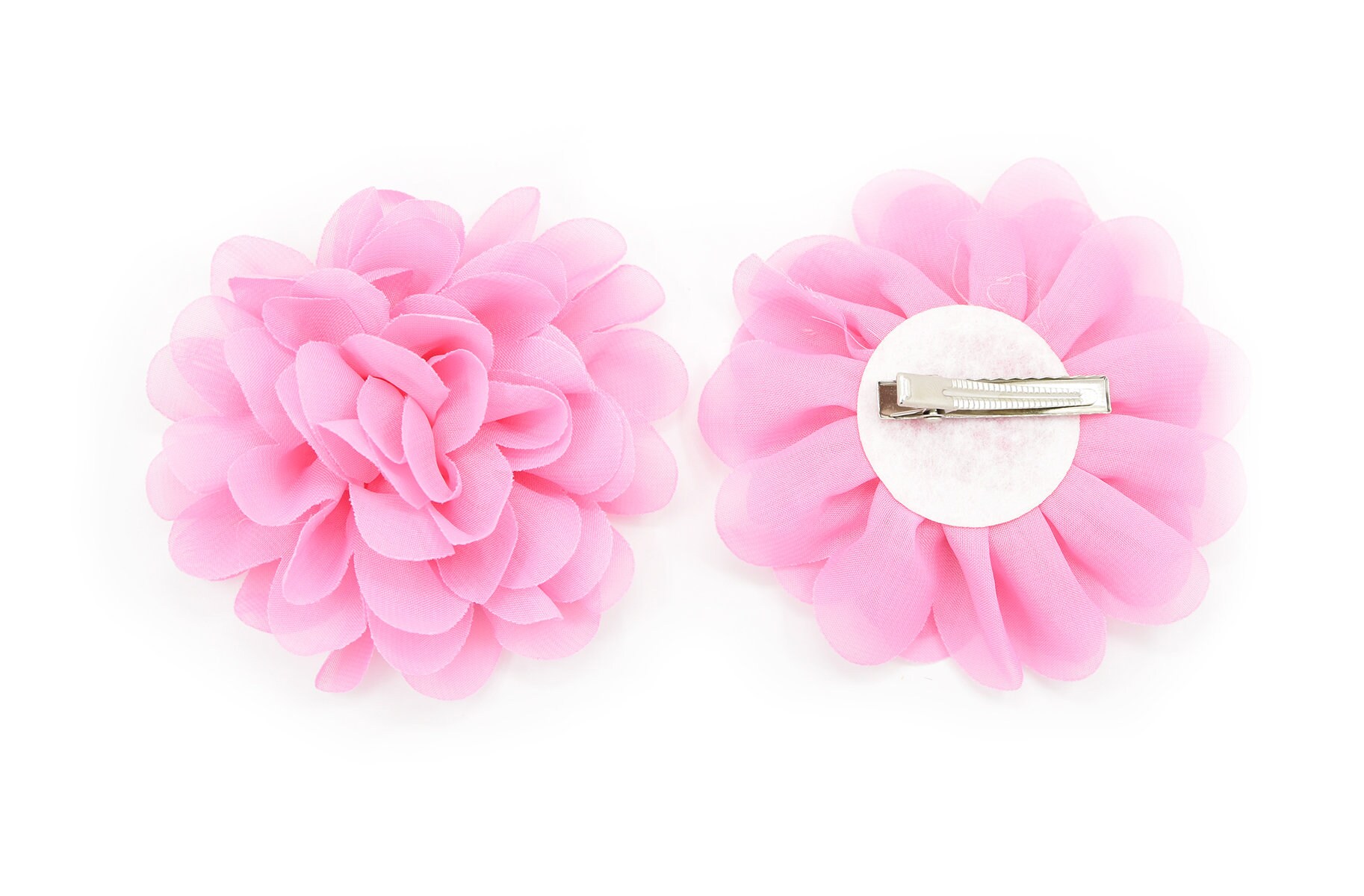 10cm Large Chiffon Flower Hair Alligator Clips Hair Bobbles Etsy UK