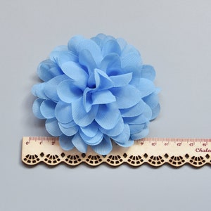 10 cm grote chiffon bloem haar krokodillenklemmen, haarbobbels, haarband broche corsage veiligheidsspeld jurk hoed tas decoratie accessoires afbeelding 9