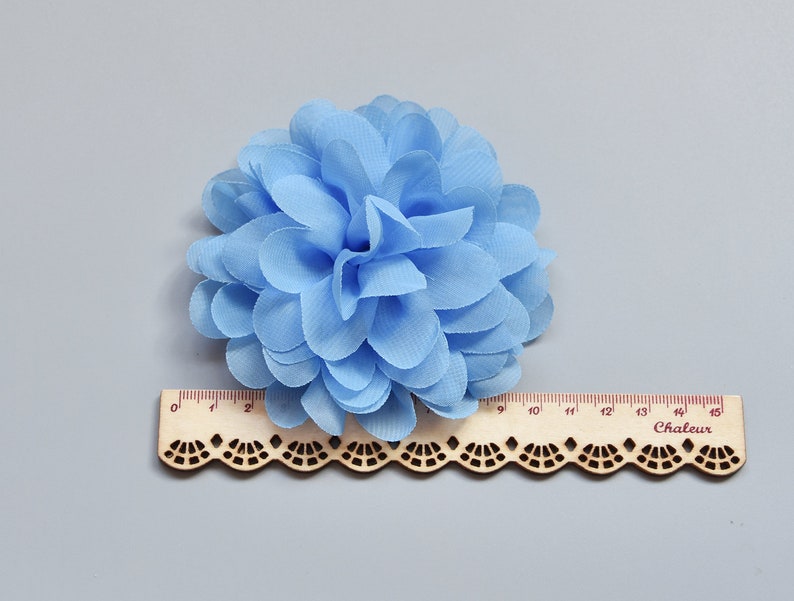 10cm Large Chiffon Flower Hair Alligator clips, Hair bobbles, Hair Tie Brooch Corsage Safety Pin Dress Hat Bag Decoration Accessories image 9