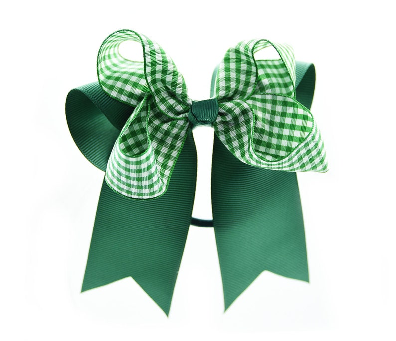 Set of 10 Dark Green Girls School Hair Accessories Gingham Set Etsy UK