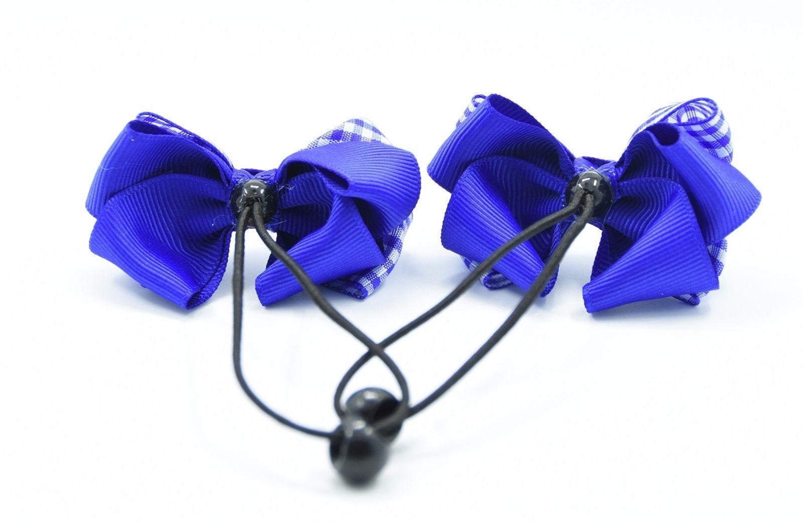 Royal Blue Velvet Ribbon Bow Hair Clip, Classic Royal Blue Velvet