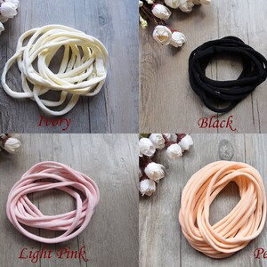 3/10 stuks dunne magere nylon superzachte hoge stretch babyhoofdband haarband wrap geen markering afbeelding 8