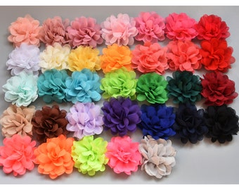 7cm Chiffon Blume Haar Krokodilklemmen, Haarbommeln, Haargummi Brosche Corsage Sicherheitsnadel Kleid Hut Tasche Dekoration Accessoires