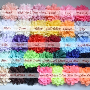 10cm Large Chiffon Flower Hair Alligator clips, Hair bobbles, Hair Tie Brooch Corsage Safety Pin Dress Hat Bag Decoration Accessories image 2