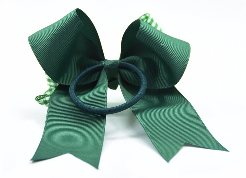 Set of 10 Dark Green Girls School Hair Accessories Gingham Set Etsy UK