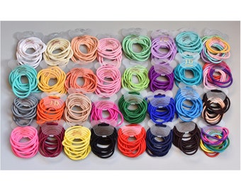 Set of 12 3mm Girls Toddler Children School Endless Snag Free Hair Elastics Bobbles Ties