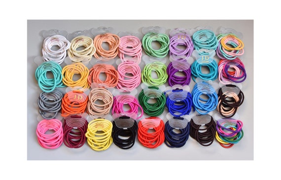 Set of Kids Girls Toddler Childrens Endless Snag Free Hair Elastics Mini Bobbles