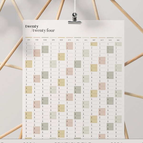 Wall Calendar Etsy
