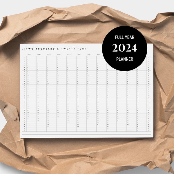 2024 Yearly Wall Planner Etsy Australia