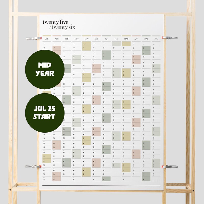 Mid Year Planner 25 26 Printable - Etsy UK