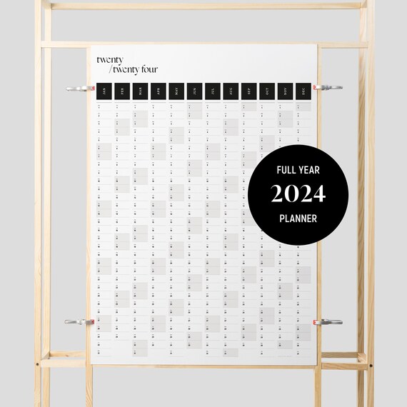 1 Pièce Calendrier Planificateur Mural 2024, Pages Détachables Pratiques Et  Design Minimaliste, Mode en ligne