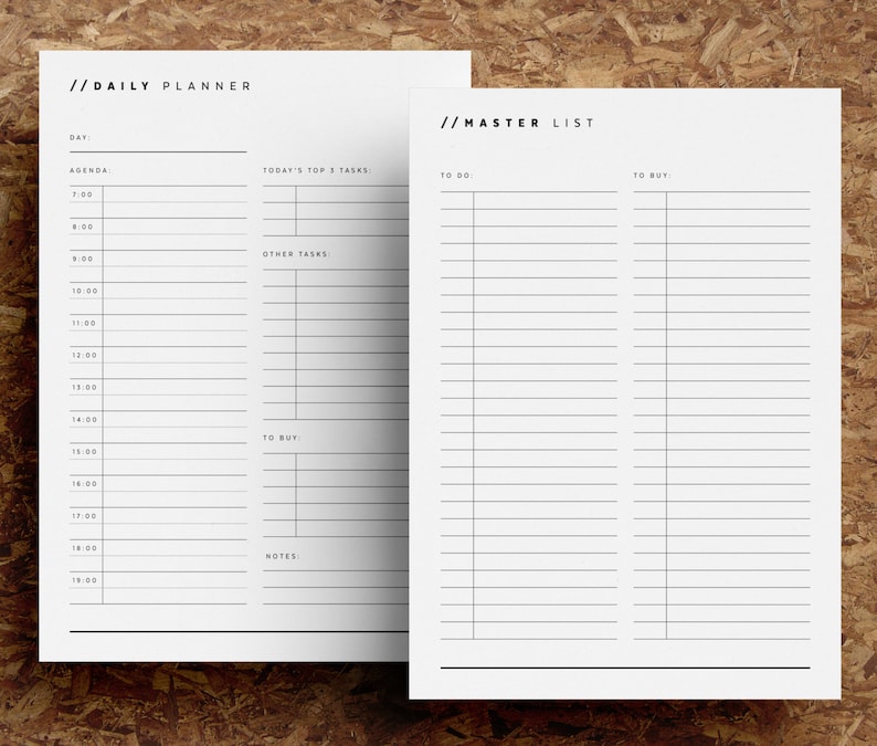 Printable Planner Bundle | Undated Planner Pages | Yearly Monthly ...