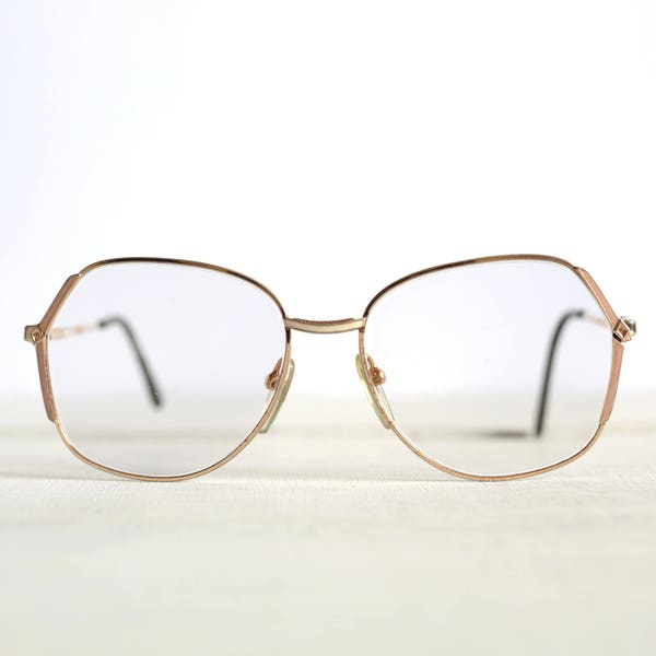Lunettes vintage à monture en métal doré - Lunettes rétro à monture en métal - Paire de lunettes vintage - Lunettes de vue vintage