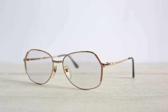 Vintage glasses with gold and pink frame - Antiqu… - image 5