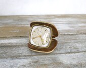Vintage german travel clock Kienzle 7 Rubis 50s - German travel clock from 1950 s - Small vintage german alarm clock - Vintage pocket watch
