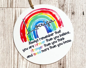 Sister Rainbow Coaster Gift Positive Quote Sending You This Little Gift 