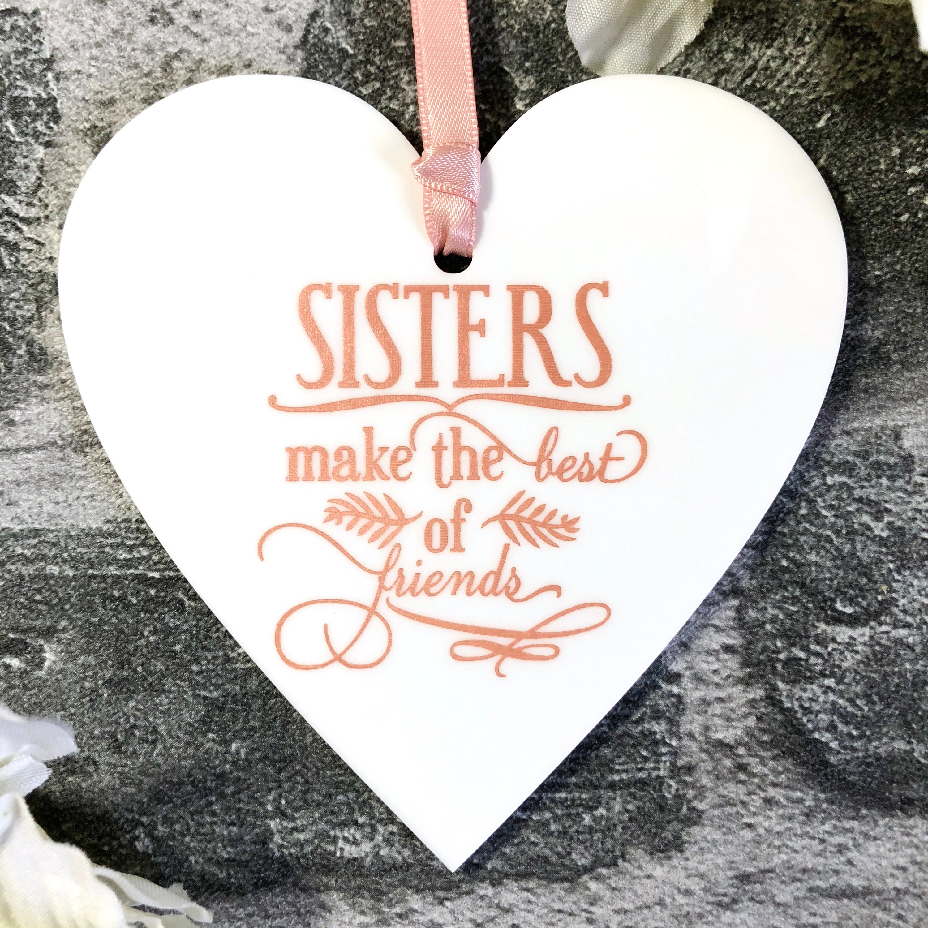 Rose Gold Plaque Sister Gift Gifts For Sisters Sister Etsy