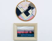 Geometric modern embroidery wall, frame decor embroidery FLOSS, embroidery chart, home decor, tapestry, made in France, nayquach