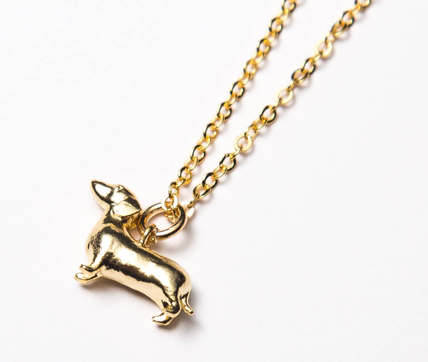 Dachshund Necklace. Sausage Dog Necklace. Gold Dog Necklace. Etsy